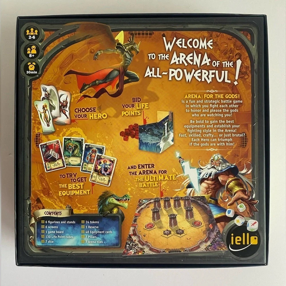 Arena for the Gods Board Game‎ Strategic Battle by IELLO Battle Arena Complete